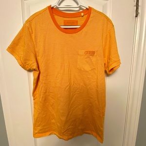Guess Striped shirt Orange/White